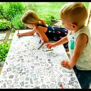 Large roll out coloring activity for picnic table